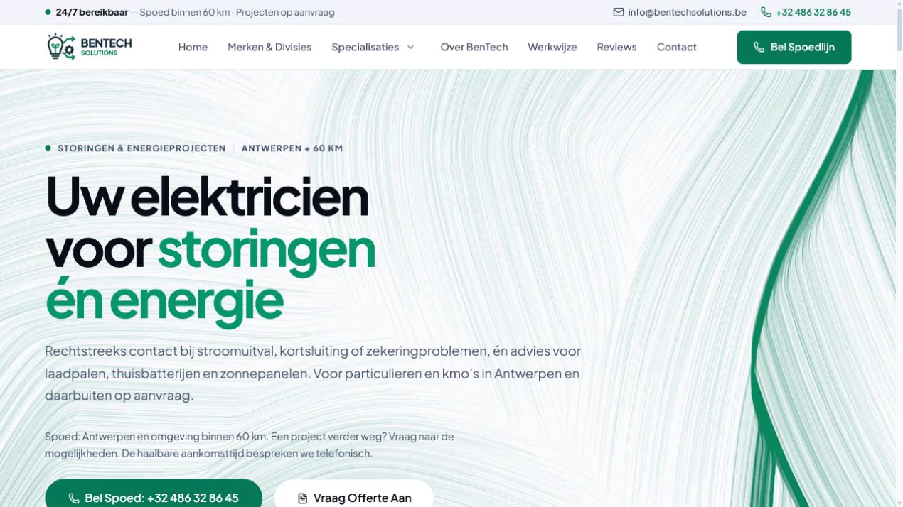 BenTech Solutions — Elektriciteit & energie