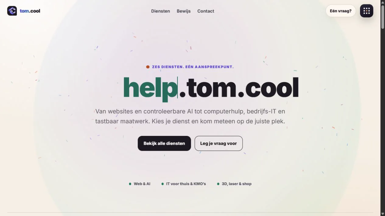 tom.cool — Eigen dienstenplatform